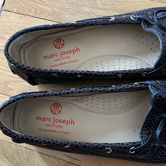 Marc Joseph NWOT Cypress Hill Brown Snake Skin loafers, Size 8.5 - Picture 3 of 6